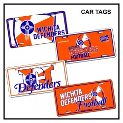 Defenders Football Car Tags