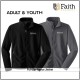 Faith Academy Fleece Embroidered Logo Full Zip Jacket