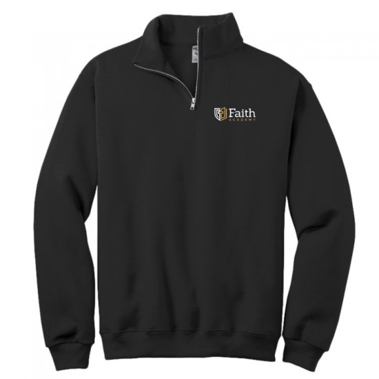 Adult Quarter-Zip Fleece Jacket Pullover with Embroidered Logo