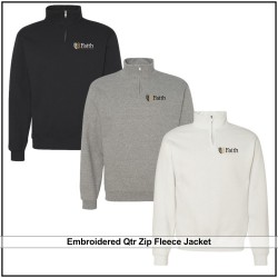 FA Adult Quarter-Zip Fleece Jacket Pullover with Embroidered Logo FA Adult Quarter-Zip Fleece Jacket Pullover with Embroidered Logo